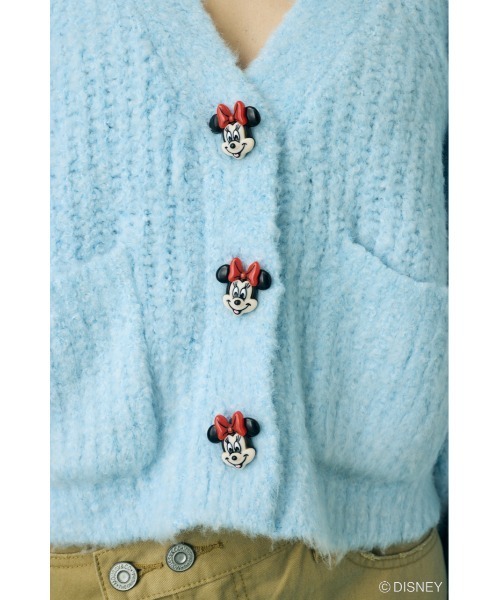 MD FACE BUTTON CD / MINNIE / フェイスボタンカーディガン / ミニー