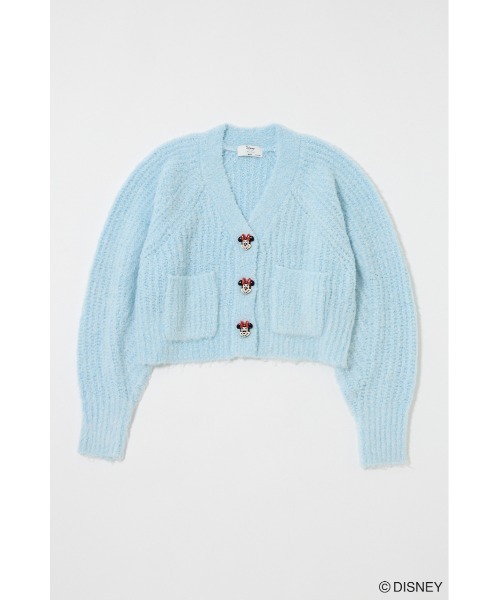 MD FACE BUTTON CD / MINNIE / フェイスボタンカーディガン / ミニー