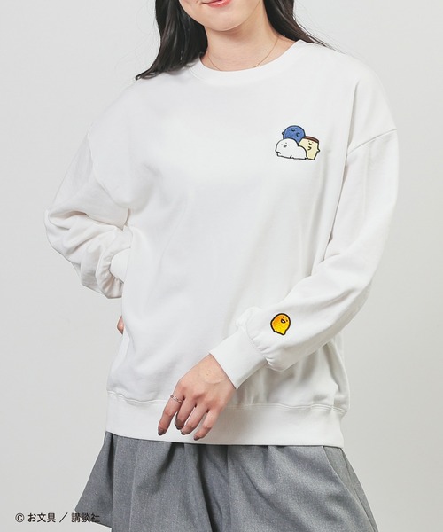 Honeys（ハニーズ）の「お文具といっしょ／ゆるトップス（スウェット・レディース・アイボリー/サックスブルー/ピンク/オートミール/スミクロ・L/LL/M/S）」の7枚目の写真