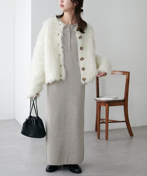 セール】モチモチリブヘンリーワンピース《WEB限定カラーあり