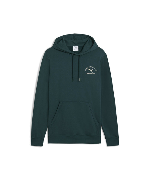 PUMA(プーマ)の「PUMA プーマ メンズ プーマ クラス グラフィック フーディ 裏起毛(パーカー・メンズ・ダークグリーン/グレイッシュベージュ・X-SMALL/LARGE/X-LARGE/SMALL/MEDIUM)」の2枚目の写真