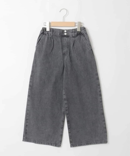 a.v.v（アーヴェヴェ）の「[120-160]ケミカルデニムワイドパンツ（デニムパンツ・キッズ・ダークインディゴブルー/チャコールグレー・120/130/140/150/160）」の8枚目の写真