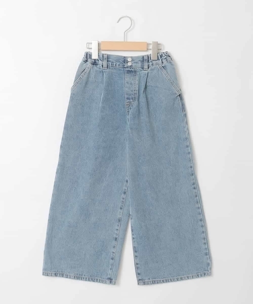 a.v.v（アーヴェヴェ）の「[120-160]ケミカルデニムワイドパンツ（デニムパンツ・キッズ・ダークインディゴブルー/チャコールグレー・120/130/140/150/160）」の4枚目の写真