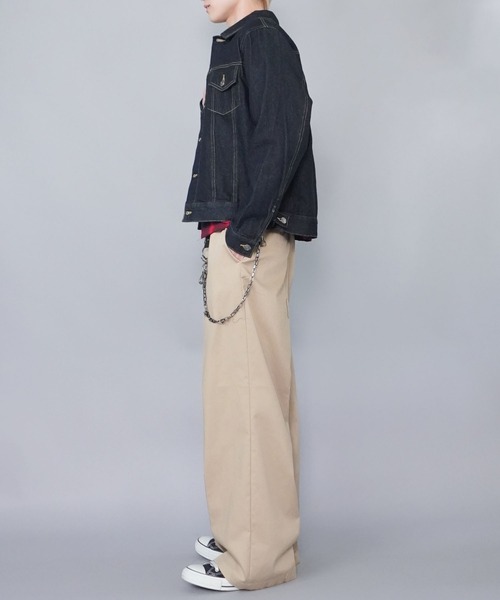 SPINNS（スピンズ）の「チノパンツ/バギーワイドシルエット（チノパンツ・メンズ・ブラック/カーキ/ベージュ・L/M）」の12枚目の写真