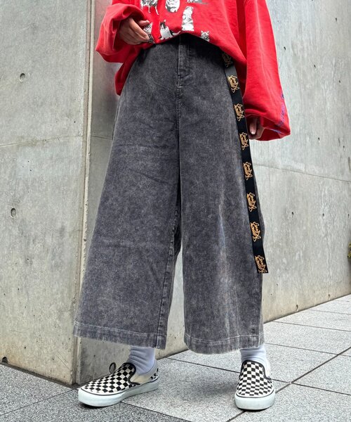 SOUNDS GOOOOD】製品染めコーデュロイベルテッドクロップド