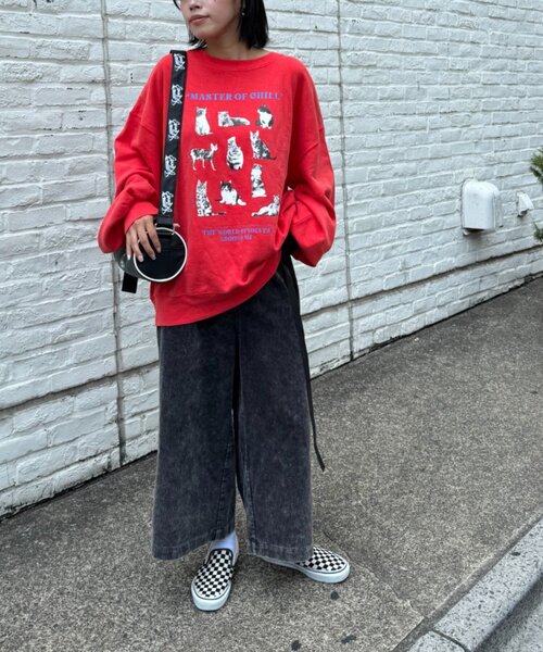 SOUNDSGOOOOD（サウンズグッド）の「【SOUNDS GOOOOD】製品染めコーデュロイベルテッドクロップドスケーターパンツ（その他パンツ・レディース・ブラック・ONE SIZE）」の5枚目の写真