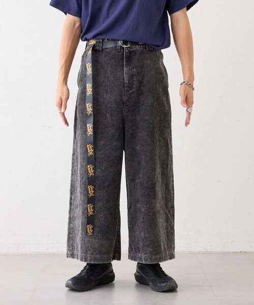 SOUNDSGOOOOD（サウンズグッド）の「【SOUNDS GOOOOD】製品染めコーデュロイベルテッドクロップドスケーターパンツ（その他パンツ・レディース・ブラック・ONE SIZE）」の6枚目の写真