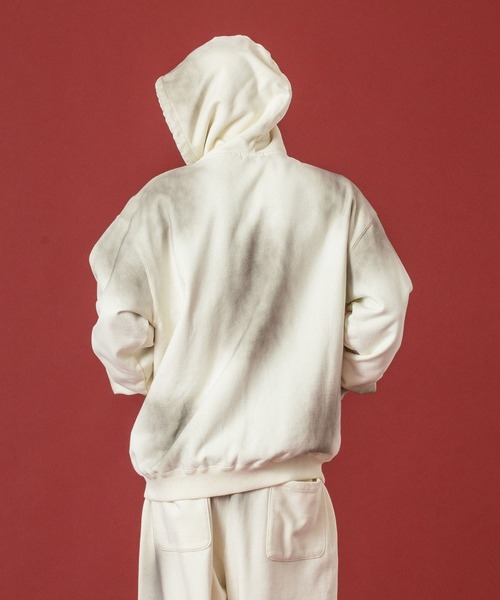 SPRAY DYED ZIP UP HOODED SWEATSHIRT（パーカー）｜XLARGE