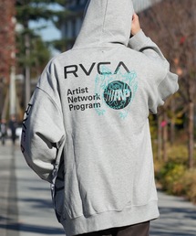 RVCA | RVCA メンズ OVER PRINT HD パーカー 【2025年秋冬モデル】/ルーカバックプリントプルオーバーパーカー・フーディー(パーカー)