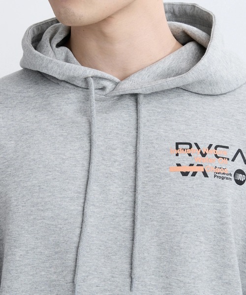 RVCA（ルーカ）の「RVCA メンズ OVER PRINT HD パーカー 【2025年秋冬モデル】/ルーカバックプリントプルオーバーパーカー・フーディー（パーカー・メンズ・ヘザーグレー/ブラック・SMALL/MEDIUM/LARGE/X-LARGE）」の10枚目の写真