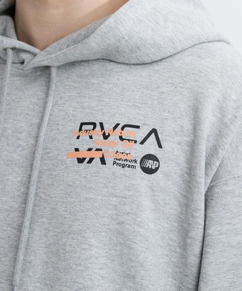 RVCA（ルーカ）の「RVCA メンズ OVER PRINT HD パーカー 【2025年秋冬モデル】/ルーカバックプリントプルオーバーパーカー・フーディー（パーカー・メンズ・ヘザーグレー/ブラック・SMALL/MEDIUM/LARGE/X-LARGE）」の11枚目の写真