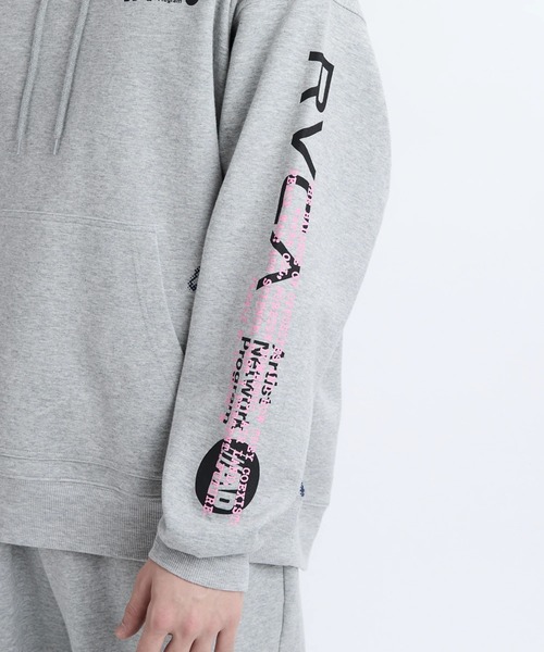 RVCA（ルーカ）の「RVCA メンズ OVER PRINT HD パーカー 【2025年秋冬モデル】/ルーカバックプリントプルオーバーパーカー・フーディー（パーカー・メンズ・ヘザーグレー/ブラック・SMALL/MEDIUM/LARGE/X-LARGE）」の12枚目の写真
