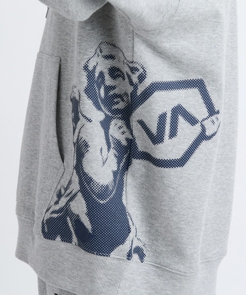 RVCA（ルーカ）の「RVCA メンズ OVER PRINT HD パーカー 【2025年秋冬モデル】/ルーカバックプリントプルオーバーパーカー・フーディー（パーカー・メンズ・ヘザーグレー/ブラック・SMALL/MEDIUM/LARGE/X-LARGE）」の13枚目の写真