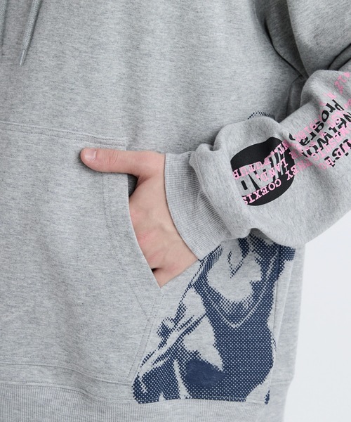 RVCA（ルーカ）の「RVCA メンズ OVER PRINT HD パーカー 【2025年秋冬モデル】/ルーカバックプリントプルオーバーパーカー・フーディー（パーカー・メンズ・ヘザーグレー/ブラック・SMALL/MEDIUM/LARGE/X-LARGE）」の14枚目の写真