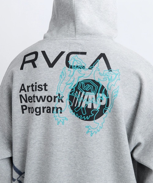 RVCA（ルーカ）の「RVCA メンズ OVER PRINT HD パーカー 【2025年秋冬モデル】/ルーカバックプリントプルオーバーパーカー・フーディー（パーカー・メンズ・ヘザーグレー/ブラック・SMALL/MEDIUM/LARGE/X-LARGE）」の15枚目の写真