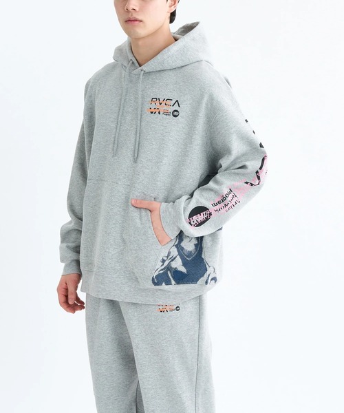 RVCA(ルーカ)の「RVCA メンズ OVER PRINT HD パーカー 【2025年秋冬モデル】/ルーカバックプリントプルオーバーパーカー・フーディー(パーカー・メンズ・ヘザーグレー/ブラック・SMALL/MEDIUM/LARGE/X-LARGE)」の22枚目の写真