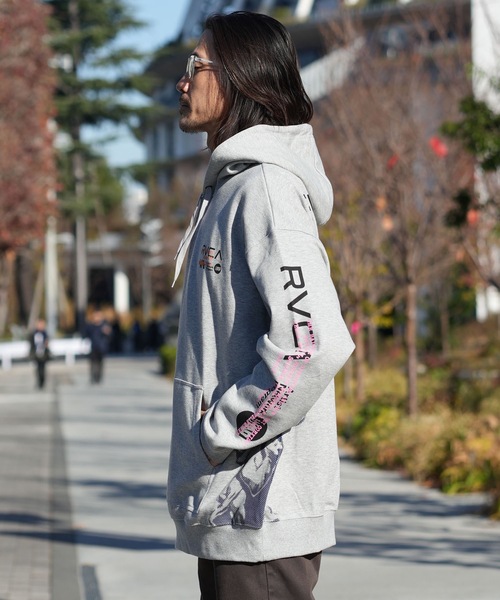 RVCA(ルーカ)の「RVCA メンズ OVER PRINT HD パーカー 【2025年秋冬モデル】/ルーカバックプリントプルオーバーパーカー・フーディー(パーカー・メンズ・ヘザーグレー/ブラック・SMALL/MEDIUM/LARGE/X-LARGE)」の17枚目の写真