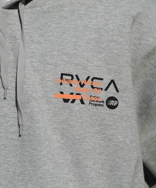 RVCA(ルーカ)の「RVCA メンズ OVER PRINT HD パーカー 【2025年秋冬モデル】/ルーカバックプリントプルオーバーパーカー・フーディー(パーカー・メンズ・ヘザーグレー/ブラック・SMALL/MEDIUM/LARGE/X-LARGE)」の20枚目の写真