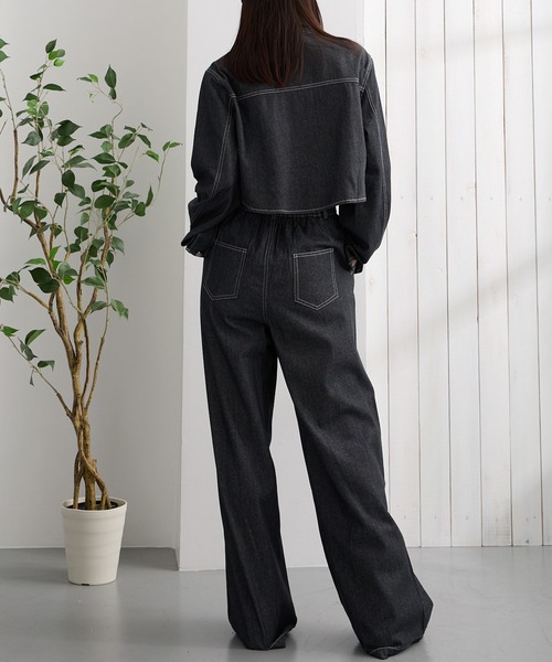 セール】【再入荷】＼これだけでコーデが決まる♪／デニムセットアップ