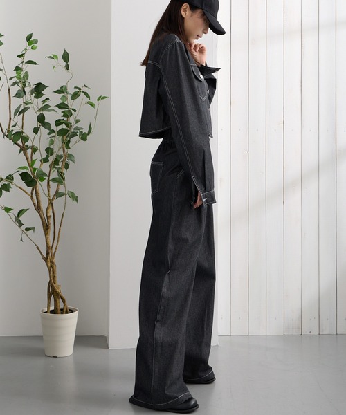 セール】【再入荷】＼これだけでコーデが決まる♪／デニムセットアップ