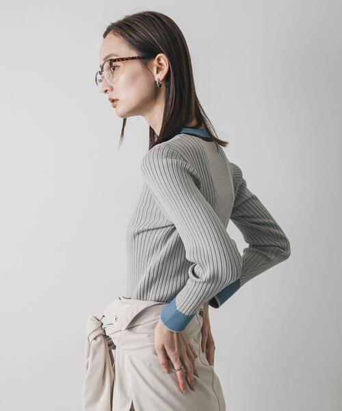 セール】『WEB限定』バイカラーコンパクトセーター（ニット/セーター