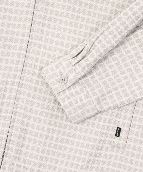 HUF(ハフ)の「WAFFLE WEAVING ZIP LS SHIRT(シャツ/ブラウス・メンズ・ブラック/ベージュ・S/M/L/XL)」の14枚目の写真