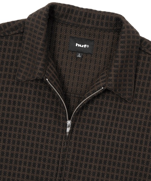 HUF(ハフ)の「WAFFLE WEAVING ZIP LS SHIRT(シャツ/ブラウス・メンズ・ブラック/ベージュ・S/M/L/XL)」の11枚目の写真