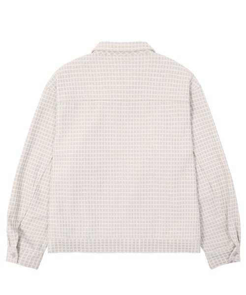 HUF(ハフ)の「WAFFLE WEAVING ZIP LS SHIRT(シャツ/ブラウス・メンズ・ブラック/ベージュ・S/M/L/XL)」の4枚目の写真
