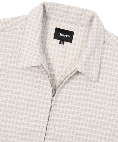 HUF(ハフ)の「WAFFLE WEAVING ZIP LS SHIRT(シャツ/ブラウス・メンズ・ブラック/ベージュ・S/M/L/XL)」の13枚目の写真
