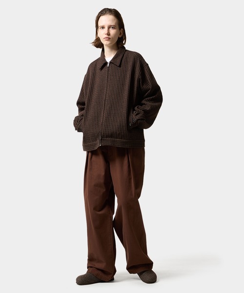 HUF(ハフ)の「WAFFLE WEAVING ZIP LS SHIRT(シャツ/ブラウス・メンズ・ブラック/ベージュ・S/M/L/XL)」の5枚目の写真