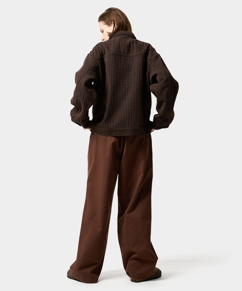 HUF(ハフ)の「WAFFLE WEAVING ZIP LS SHIRT(シャツ/ブラウス・メンズ・ブラック/ベージュ・S/M/L/XL)」の7枚目の写真