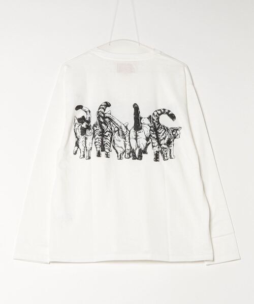 CORISCO(コリスコ)の「度詰め天竺 アニマル前後 プリント 長袖Tシャツ 猫 キャット CORISCO(Tシャツ/カットソー・メンズ・ブラック系1/ブラック系2/ホワイト系1/ホワイト系2・M/L/LL)」の20枚目の写真