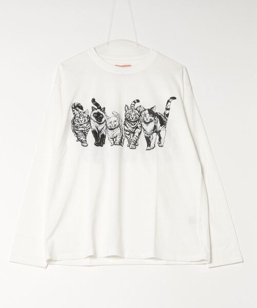 CORISCO(コリスコ)の「度詰め天竺 アニマル前後 プリント 長袖Tシャツ 猫 キャット CORISCO(Tシャツ/カットソー・メンズ・ブラック系1/ブラック系2/ホワイト系1/ホワイト系2・M/L/LL)」の19枚目の写真