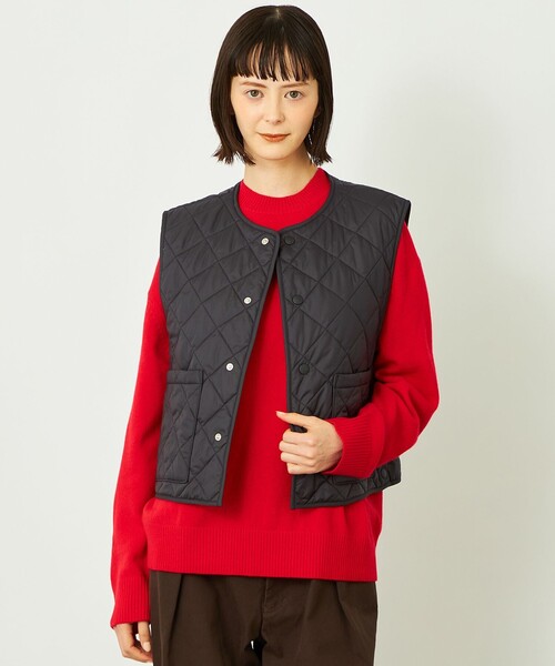 MACKINTOSH PHILOSOPHY（ﾏｯｷﾝﾄｯｼｭ ﾌｨﾛｿﾌｨｰ）の「GREY LABEL【FELTON VEST（フェルトンベスト）】（ベスト・レディース・ブラック/ブルー/オフホワイト・2）」の2枚目の写真