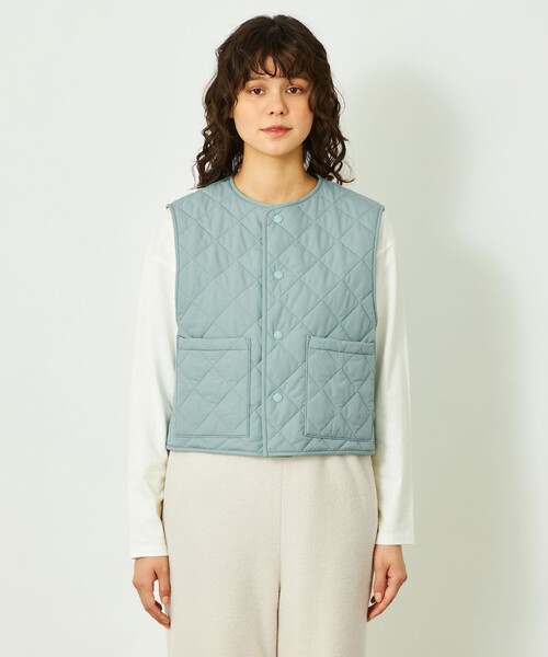 MACKINTOSH PHILOSOPHY（ﾏｯｷﾝﾄｯｼｭ ﾌｨﾛｿﾌｨｰ）の「GREY LABEL【FELTON VEST（フェルトンベスト）】（ベスト・レディース・ブラック/ブルー/オフホワイト・2）」の7枚目の写真