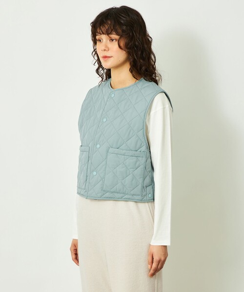 MACKINTOSH PHILOSOPHY（ﾏｯｷﾝﾄｯｼｭ ﾌｨﾛｿﾌｨｰ）の「GREY LABEL【FELTON VEST（フェルトンベスト）】（ベスト・レディース・ブラック/ブルー/オフホワイト・2）」の8枚目の写真