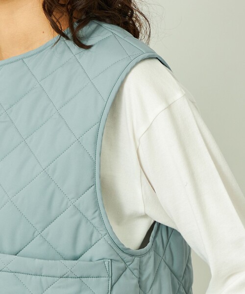 MACKINTOSH PHILOSOPHY（ﾏｯｷﾝﾄｯｼｭ ﾌｨﾛｿﾌｨｰ）の「GREY LABEL【FELTON VEST（フェルトンベスト）】（ベスト・レディース・ブラック/ブルー/オフホワイト・2）」の10枚目の写真