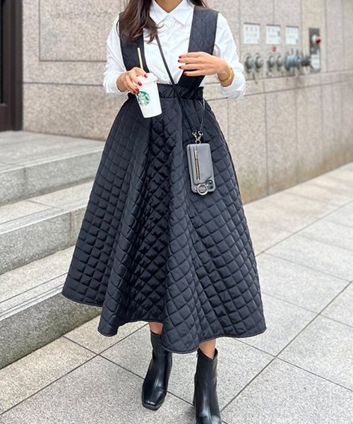 ST.ROONEY(セントルーニー)の「キルティングサロペット【低身長・小柄女性向け】(サロペット/オーバーオール・レディース・ブラック・XS)」の14枚目の写真
