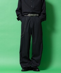 ankoROCK（アンコロック）の「a.p.o.v. -ankoROCK's select- ２連ウォレットチェーン付きストライプTRワイドスラックス（その他パンツ・レディース）」