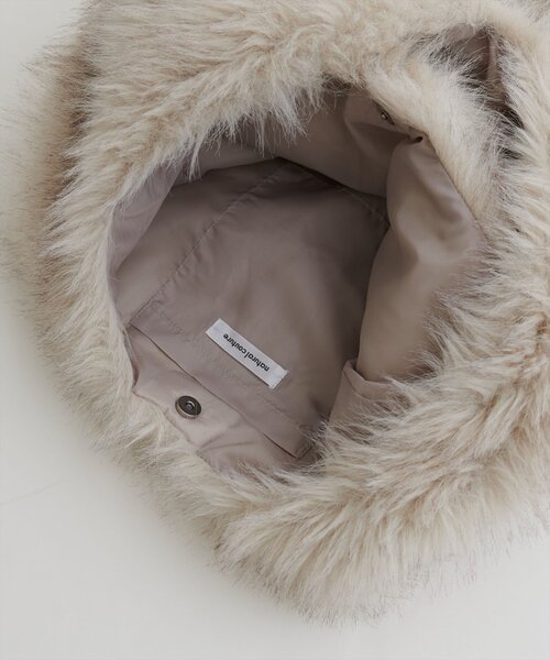 natural couture(ナチュラルクチュール)の「ワンハンドルファーBAG(トートバッグ・レディース・アイボリー/ブラウン・FREE)」の9枚目の写真