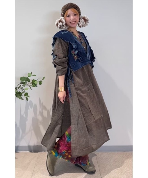 チャイハネ(チャイハネ)の「【チャイハネ】ベロアタイダイベルボトムパンツ(その他パンツ・レディース・ブラウン/ピンク/ブラック・FREE)」の5枚目の写真