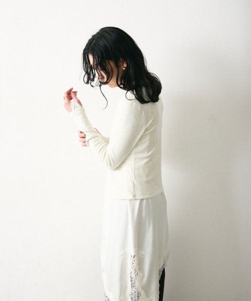 Lutim by u(ルチバイユー)の「Multi-Rib Cardigan/マルチリブカーディガン(カーディガン/ボレロ・レディース・ブラウン/グレー/ナチュラル/ブラック・FREE)」の12枚目の写真