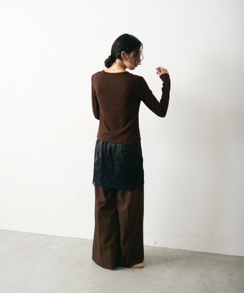 Lutim by u(ルチバイユー)の「Multi-Rib Cardigan/マルチリブカーディガン(カーディガン/ボレロ・レディース・ブラウン/グレー/ナチュラル/ブラック・FREE)」の17枚目の写真