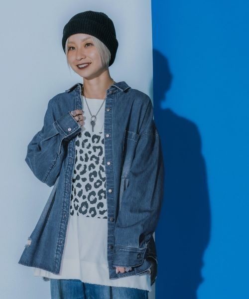 JEANASIS（ジーナシス）の「【みきのすけ企画】ライトオンスデニムシャツ/595523（シャツ/ブラウス・レディース・ブルー/ブラック/ホワイト系その他・FREE）」の22枚目の写真