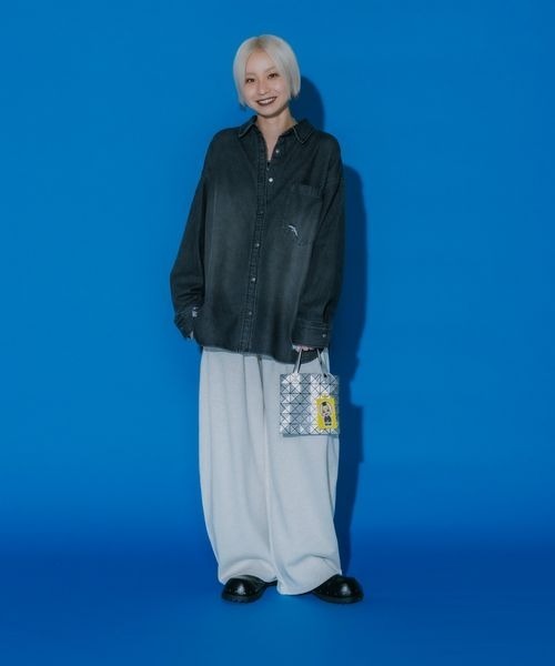 JEANASIS（ジーナシス）の「【みきのすけ企画】ライトオンスデニムシャツ/595523（シャツ/ブラウス・レディース・ブルー/ブラック/ホワイト系その他・FREE）」の6枚目の写真