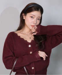 Apuweiser-riche（アプワイザーリッシェ）の「スパンコール半袖カーデ