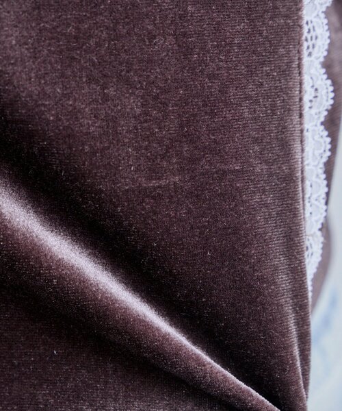 OLIVE des OLIVE（オリーブデオリーブ）の「タイ付きベロアトップス（Tシャツ/カットソー・レディース・ブラウン/ピンク/ブラック・FREE）」の20枚目の写真