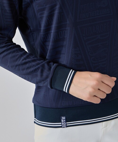 セール】ペナント柄JQ長袖ポロ（ポロシャツ）｜JUN&ROPE'（ジュン