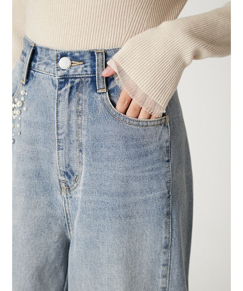 ハイウエストビジューデニム（デニムパンツ）｜FRAY I.D（フレイ