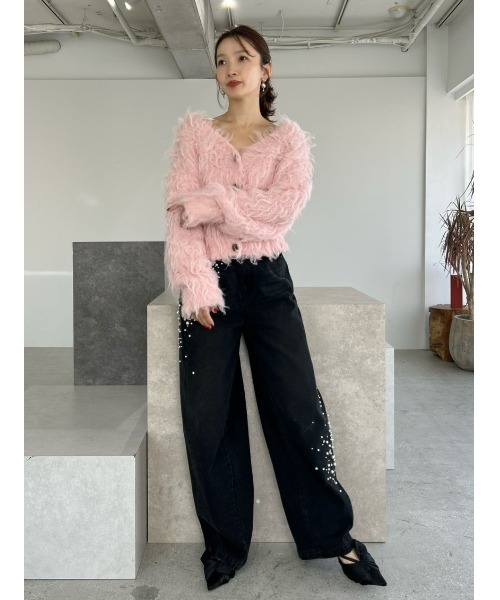 ハイウエストビジューデニム（デニムパンツ）｜FRAY I.D（フレイ